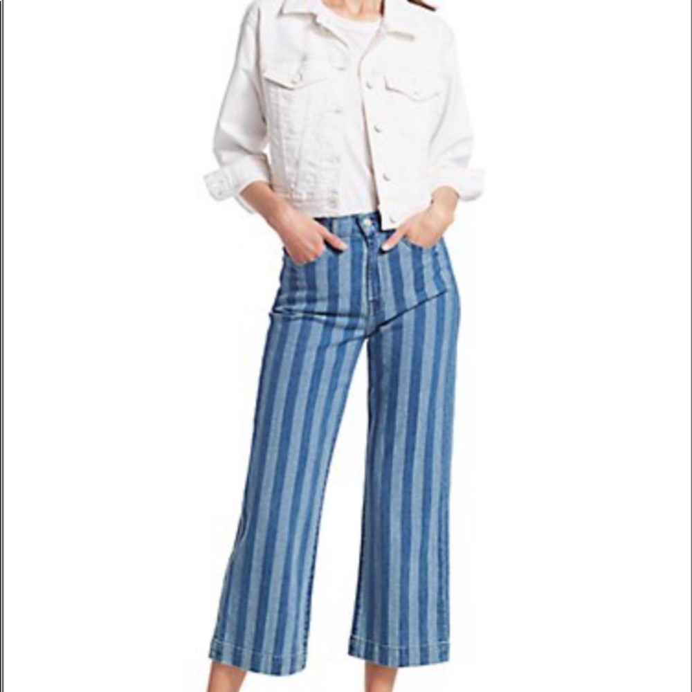 7 For all mankind Alexa High Waist Crop Wide leg👖